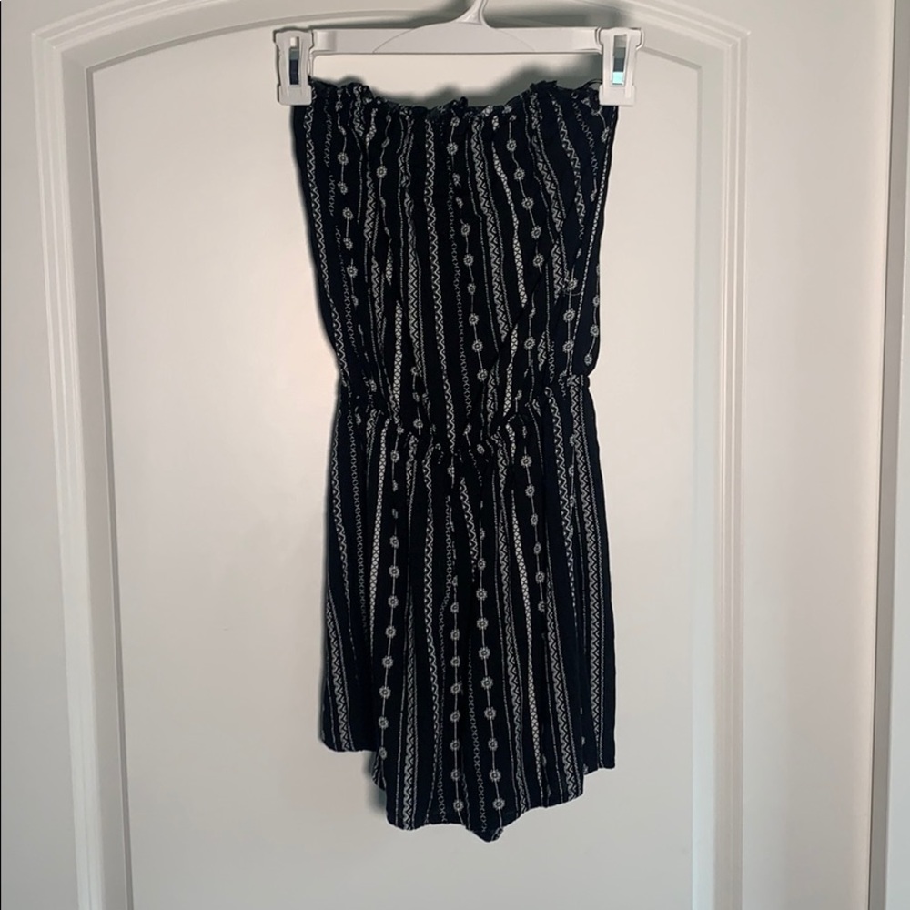 Strapless Black Romper